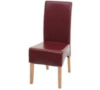 Chaise De Salle À Manger Latina, Chaise De Cuisine, Cuir Rouge, Pieds Légers Rouge