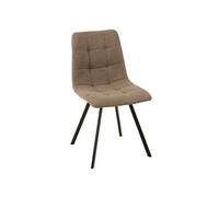 Chaise les tendances en metal non pliable H. 90 cm interieur beige