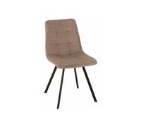 Chaise les tendances interieur non empilable non pliable en metal H. 86 cm beige
