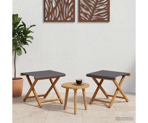 Chaise longue 2 pcs Bois d'eucalyptus massif Gris | Cadre en bois d'eucalyptus massif,siège en polyester,protection contre les intempéries,balcon terrasse jardin