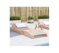 vidaXL Chaise longue 832578 – Transat bain de soleil moderne en bois massif pour jardin