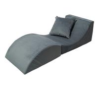 Chaise longue 3 en 1 multi-usage gris