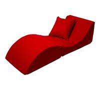 Chaise longue 3 en 1 multi-usage rouge