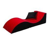 My Velinda Chaise longue 3 en 1 VELINDA – Contemporain Design Enfant Jardin Extérieur Rouge-Noir
