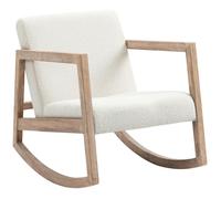 Chaise longue à bascule HOMCOM Crème