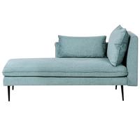 Chaise Longue à Droite avec Coussins en Tissu Bleu Clair Yerres