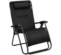 Chaise longue Abbey Camp® 3D Mesh Relax Noir 2XL