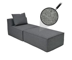 Chaise longue/accessoires pour canapé HWC-O54 63x75x194cm gris foncé