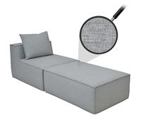 Mendler Chaise Longue/Accessoires pour canapé HWC-O54 63x75x194cm Gris Clair