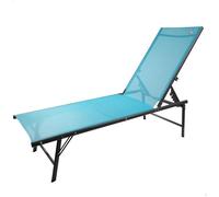 Chaise longue - Aktive - Pliante - Dossier inclinable 6 positions - Transport facile - Bleu