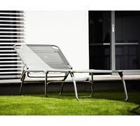 Chaise longue alu Amigo Big Jan Kurtz Möbel gris, Designer Francesco Favagrossa, 75x40 cm