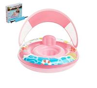 Chaise longue aquatique respirante, flottante portable pour , légère avec auvent réglable, support en vinyle robuste, accessoire aquatique professionnel avec design vibrant, anneau de surf pour