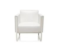 HJH Office – Canapé-lit Aruba 1 place, simili cuir, structure métallique, blanc