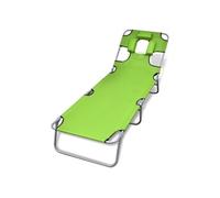 vidaXL Chaise longue avec coussin de tête en acier – Jardin/Terrasse Extérieur