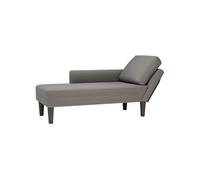 Vidaxl Chaise Longue Avec Coussin Gris Clair Tissu En Velours Côtelé Gris