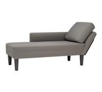Vidaxl Chaise Longue Avec Coussin Gris Clair Tissu En Velours Côtelé Gris