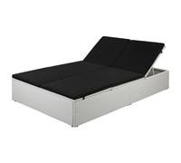 Chaise Longue avec Coussin Résine Tressée Piscine Jardin Patio Camping vidaXL