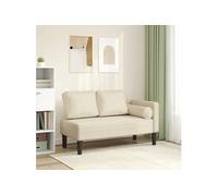 Chaise longue avec coussins crème similicuir, canapé rembourré, canapé pour chambre à coucher, canapé à 2 places, 4007565