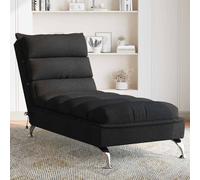 Chaise longue avec coussins gris clair tissu chaise de canapé longue vidaXL