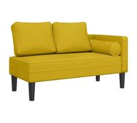 vidaXL Chaise longue 4007577 – rembourrée en velours jaune avec coussins, 2 places