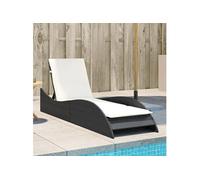 Chaise Longue avec Coussins, Lit de Repos avec Dossier Réglable, Bain de Soleil, Meuble de Jardin Extérieur, Moderne, 368278