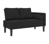 vidaXL Chaise longue avec coussins noir velours, canapé rembourré, canapé pour chambre à coucher, canapé à 2 places, canapé,