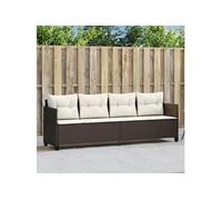 Vidaxl Chaise Longue Avec Coussins Marron Résine Tressée