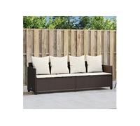 Vidaxl Chaise Longue Avec Coussins Marron Résine Tressée