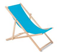 Chaise longue bain de soleil pliante ? dossier réglable couleur bleu clair