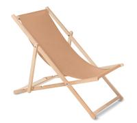 Green Blue Fauteuil de Plage Pliant en hetre Classique Lit de Plage (Brun Clair)