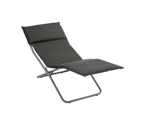 Chaise Longue - Bain De Soleil - Transat Jardin - Pliant - Bayanne - Hedona - Gris Onyx - Lafuma Mobilier