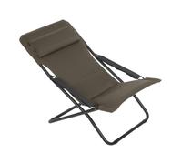 Chaise Longue - Bain De Soleil - Transat Jardin - Pliant - Transabed - Aircomfort® - Marron Taupe - Lafuma Mobilier