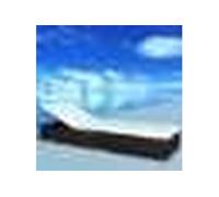 Chaise longue beige H. 31 cm L. 195 cm en resine tressee non empilable non pliable