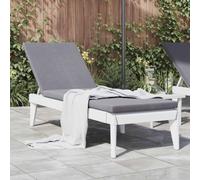 Chaise longue blanche 186 x 60 x 29 cm en polypropylène avec dossier | Résistant aux UV, facile d'entretien, aspect jute, 4 positions, robuste, léger, convient pour l'extérieur