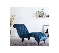 Chaise longue Bleu Velours