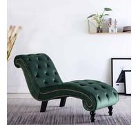 Chaise Longue Bleu Velours Salon Chambre à Coucher Bureau Meuble vidaXL