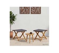 vidaXL Chaise Longue 2 pcs Bois d'eucalyptus Massif Gris, Fauteuil de Jardin, Assise Portable pour Patio, terrasse et Balcon, détente Confortable pour espaces extérieurs