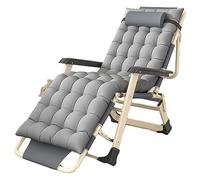 Chaise Longue Chaise de Jardin Chaise Pliante Inclinable Réglable Déjeuner Pause Lit Dossier Portable Chaise De Plage Avec Barre De Soutien De La Tête Pour La Cour Extérieure Chaise Longue Salon(A+cus