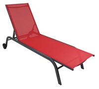 Chaise longue Chaise longue de jardin Roulettes Sonlas