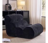 Chaise Longue de cheminée Togo, canapé d'angle, canapé de Sol Paresseux à Compression sous Vide, éponge à Rebond élevé et Tissu tissé Doux, Pouf Haut de Gamme Non compressé for Salon(Black)
