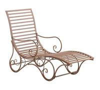 Chaise longue de jardin Amiens en fer forgé - CLP - Marron antique - Style antique - Design - Extérieur