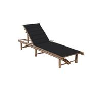 Vidaxl Chaise Longue De Jardin Avec Coussin Bambou