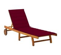 Chaise Longue De Jardin Avec Coussin Bois D'acacia Solide Vidaxl Vidaxl