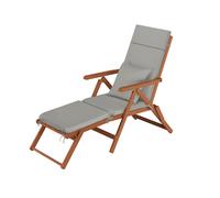 Chaise longue de jardin bain de soleil pliant mobilier de jardin deckchair bois