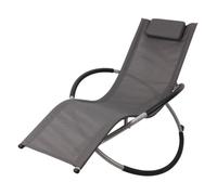 Chaise longue de jardin - Bc-elec - HMBL-04-GREY - Pliable - Résistant aux intempéries - Gris