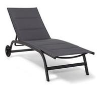 Bain de soleil Limala Acier/Aluminium Textilene 150 kg mobile