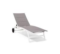 Bain de soleil Limala Acier/Aluminium Textilene 150 kg mobile
