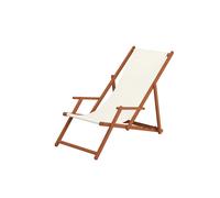 Chaise longue de jardin, chilienne, bois massif, tissu jaune