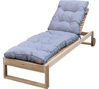 Chaise longue de jardin Coussin pour Deckchair Coussin pour chaise longue - 190 cm - gris clair