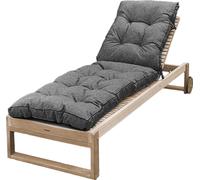 Chaise longue de jardin Coussin pour Deckchair Coussin pour chaise longue - 190 cm - gris foncé